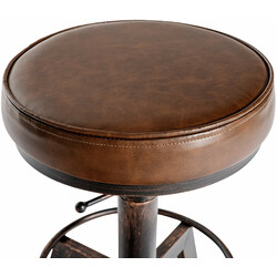 Justerbar industrielt barstol sæt 2 stk kunstlæder