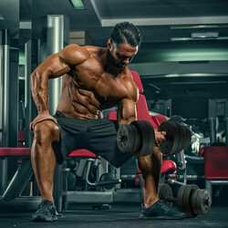 Hantelset 2-i-1 med stang 30 kg rustfri 2 stænger og 16 vægtskiver