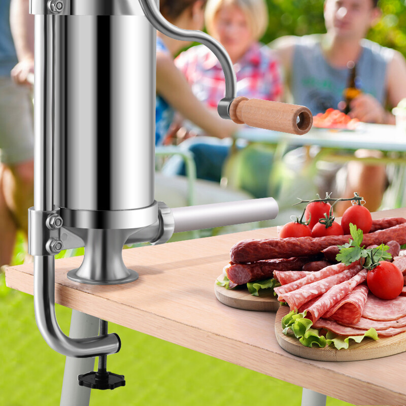 5l aluminium med 4 fyldningsrør til hjemmelavede pølser