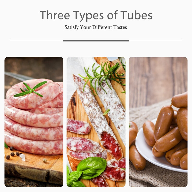 Pølsefylder 3 L med tre fyldningsrør i rustfrit stål og aluminium