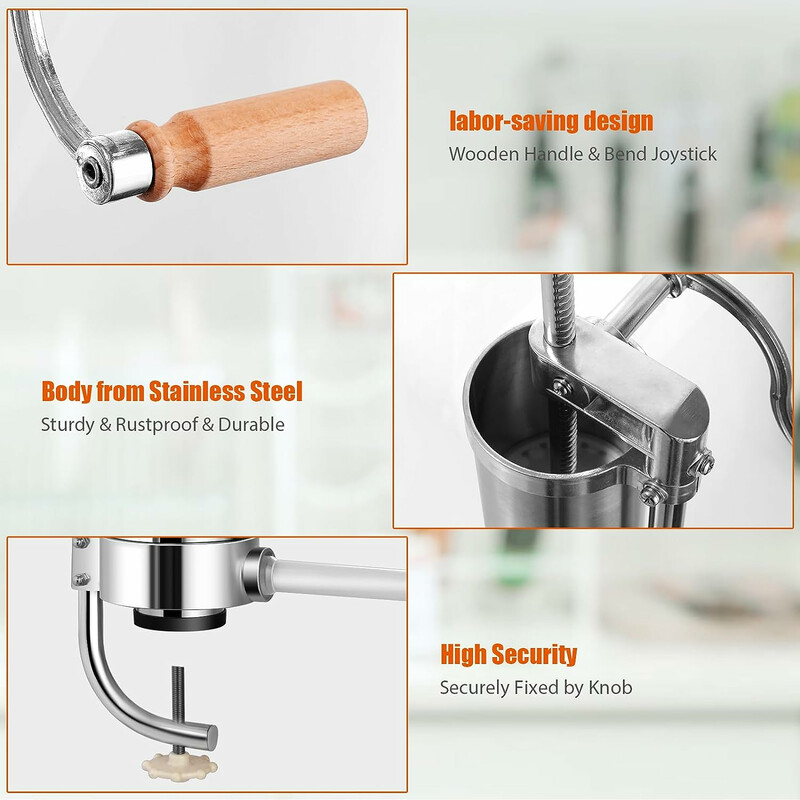 Pølsefylder rustfrit stål 3