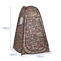 Pop-up omklædnings- og brusetelt og toilettelt polyester 120x120x190 cm grøn