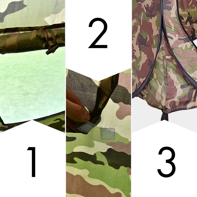 Pop-up omklædnings- og brusetelt og toilettelt polyester 120x120x190 cm grøn