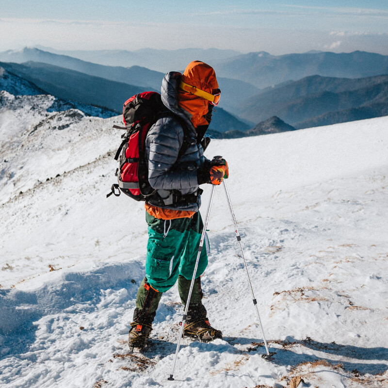 Justerbare lette aluminium vandrestave 65-135 cm 2 stk