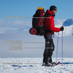 Justerbare lette aluminium vandrestave 65-135 cm 2 stk