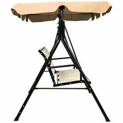 Havegyngestol med soltag pulverlakeret stål polyester 170x110x155 cm tre personer