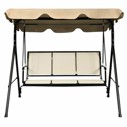 Havegyngestol med soltag pulverlakeret stål polyester 170x110x155 cm tre personer