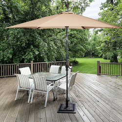 Parasolstativ firkantet bronze 440x440x330 mm med Φ57 stålram