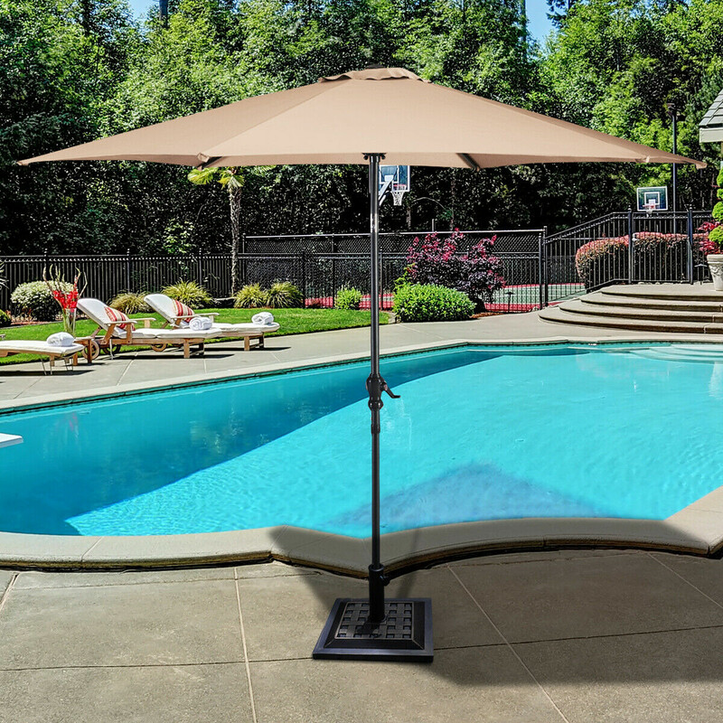 Parasolstativ firkantet bronze 440x440x330 mm med Φ57 stålram