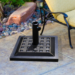 Parasolstativ firkantet bronze 440x440x330 mm med Φ57 stålram