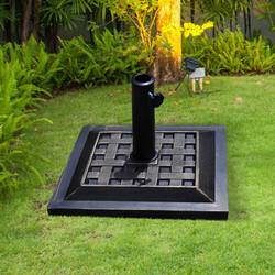 Parasolstativ firkantet bronze 440x440x330 mm med Φ57 stålram