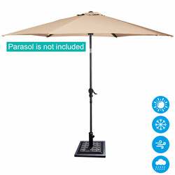 Parasolstativ firkantet bronze 440x440x330 mm med Φ57 stålram