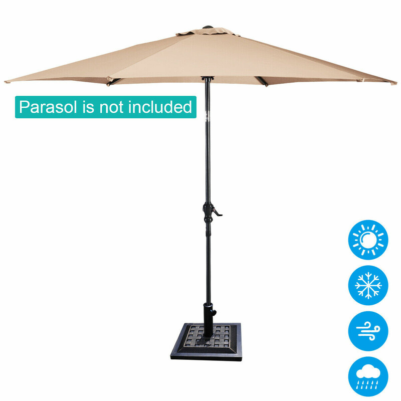 Parasolstativ firkantet bronze 440x440x330 mm med Φ57 stålram