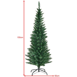 Kunstig juletræ 150 cm PVC og metal med 220 grene