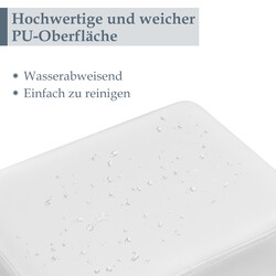 Fodpall rød træramme PU-betræk 40x30x24 cm 1 stk