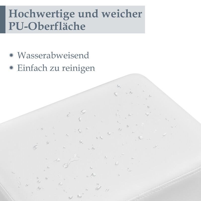 Fodpall rød træramme PU-betræk 40x30x24 cm 1 stk