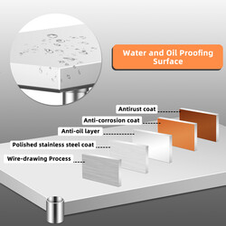 Arbejdsbord i rustfrit stål 92 x 61 x 90 cm med mellemhylde