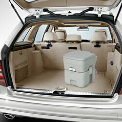 Bærbar campingtoilet 20 L HDPE grøn til udendørs brug