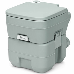 Bærbar campingtoilet 20 L HDPE grøn til udendørs brug