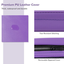 Foldbar træningsmåtte PU-læder EPE-skum 180x60 cm lilla