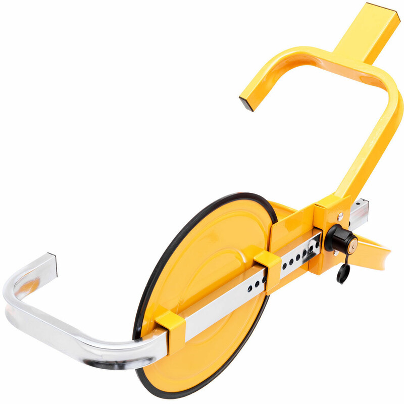 Stålhjul lås 13-15 tommer gul zinkbelægning med 2 nøgler