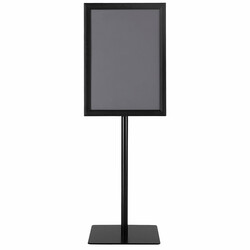 Sort justerbart plakatstativ aluminium og rustfrit stål 78-123 cm 1 stk