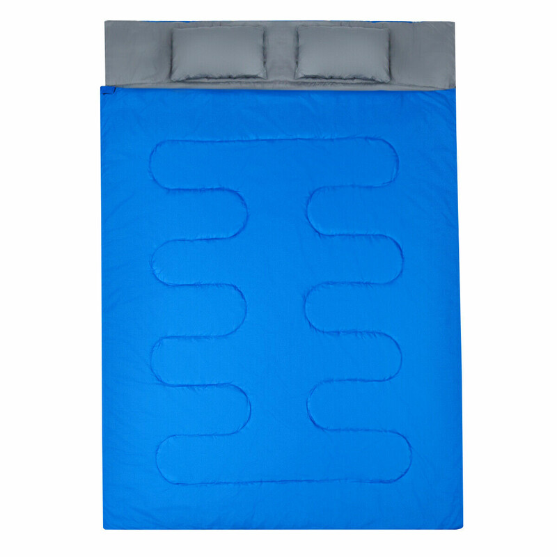 Sovsæk polyester 2-i-1 til to personer 190x150 cm sort