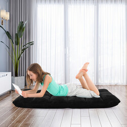 Foldbar gulvstol med justerbart rygstøtte i grå korallvelour og stålram