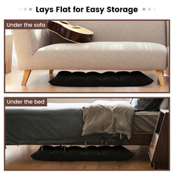 Foldbar gulvstol med justerbart rygstøtte i grå korallvelour og stålram