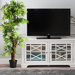 Kunstig bonsai med ægte træstamme 160 cm indendørs