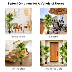 Kunstig bonsai med ægte træstamme 160 cm indendørs