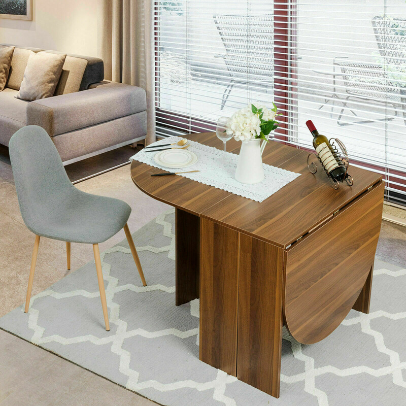 Faldbart udendørs bord i brun spånskive 163x80 cm til 4-6 personer