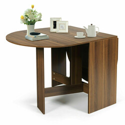 Faldbart udendørs bord i brun spånskive 163x80 cm til 4-6 personer