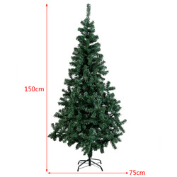 Kunstig juletræ 150 cm grøn PVC med metalfod