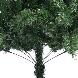 Kunstig juletræ i PVC med metalfod 150-240 cm grøn