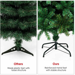 Kunstig juletræ i PVC med metalfod 150-240 cm grøn