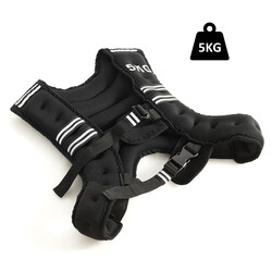 Vægtvest justerbar 5 kg neopren med refleks og lomme