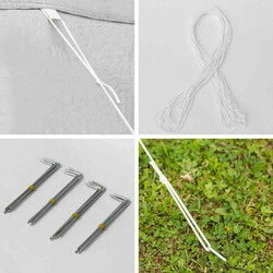 Pavillon telt 3 x 9 m hvid med 5 aftagelige sidevægge