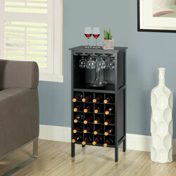 Vinreol sort MDF og fyr 42x24