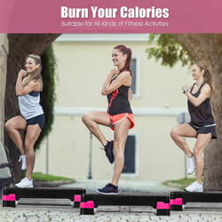 Aerobic stepbræt justerbar højde 10/15 cm sort PP 250 kg