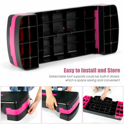 Aerobic stepbræt justerbar højde 10/15 cm sort PP 250 kg