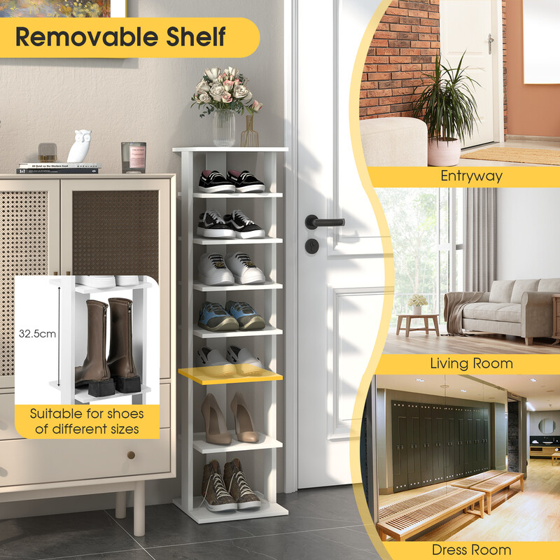 Skohylde MDF hvid 27