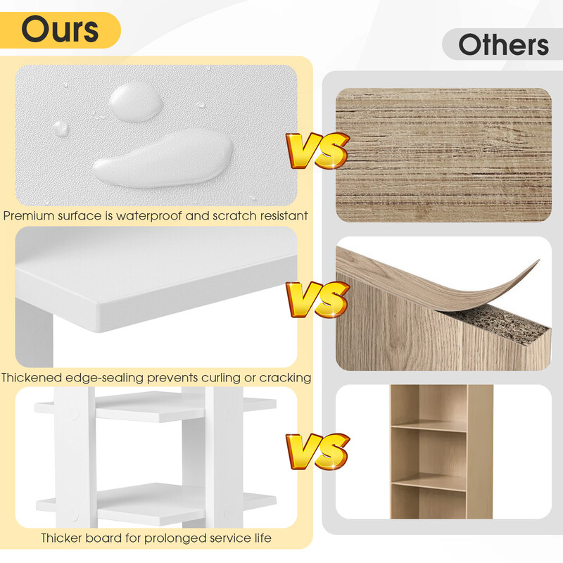 Skohylde MDF hvid 27