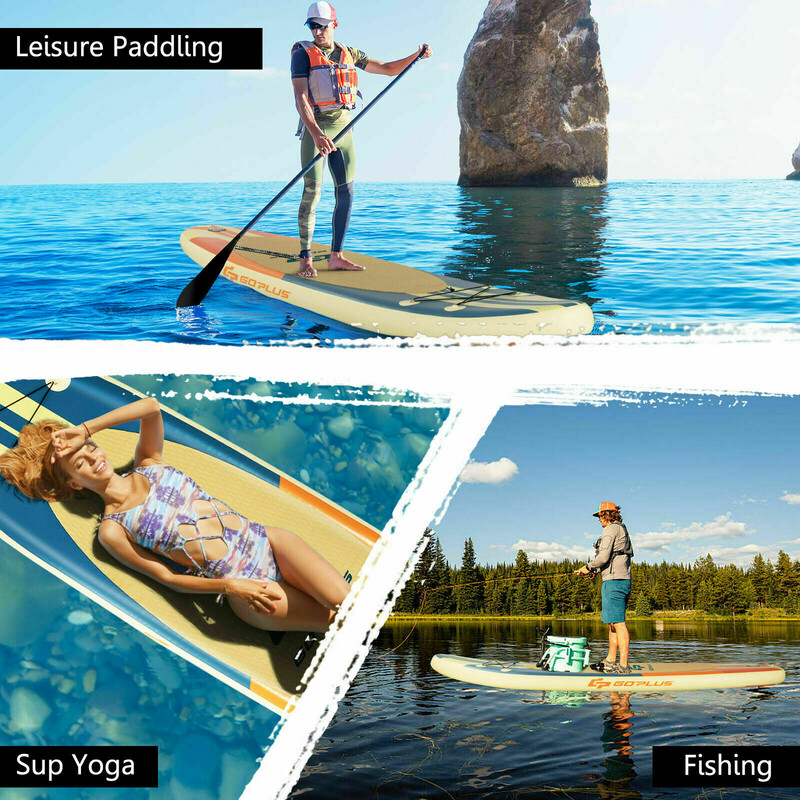 Oppusteligt SUP-board PVC 335x76 cm 130 kg inkl. justerbar paddel og bæretaske