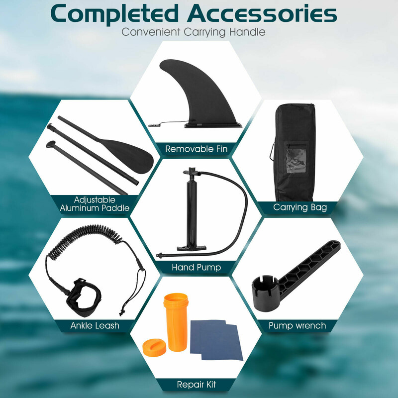 Oppustelig SUP bræt PVC 320x76x15 cm grøn inkluderet justerbar aluminiumpaddel