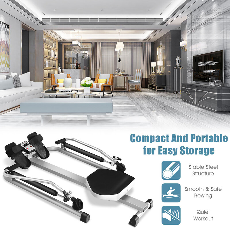 Hydraulisk roddmaskine med justerbar modstand 50 kg LCD-display