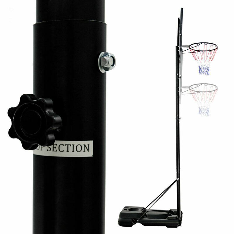 Basketballstilling justerbar højde 180-305 cm med hjul for børn og voksne