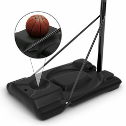 Basketballstilling justerbar højde 180-305 cm med hjul for børn og voksne