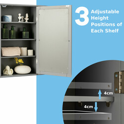 Spejleskab grå MDF 66x16