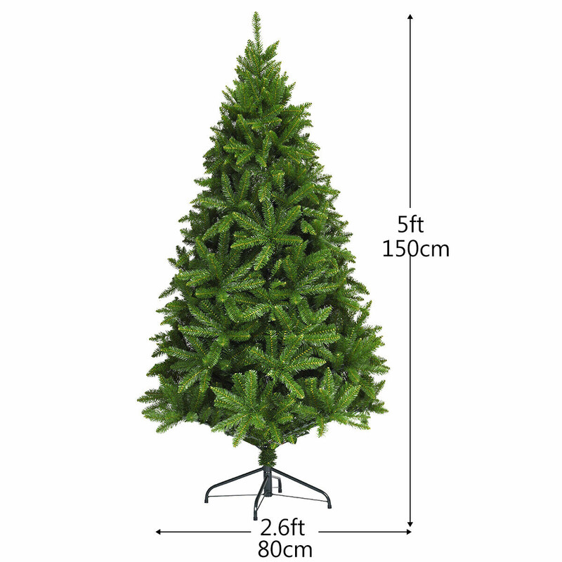 Kunstig juletræ 150 cm grøn PVC og jern med stativ